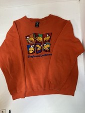 VTG Warner Bros. Studio Store Foghorn Leghorn Orange Embroidered Sweatshirt