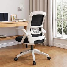 Ergonomic Mesh Office Chair, Flip-Up Arms  Adjustable Height Swivel Desk Chair