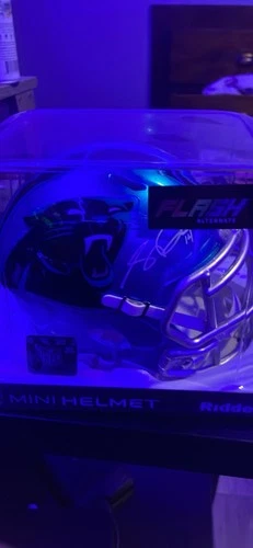 Sam Darnold Signed Flash Mini Helmet Beckett/Panthers