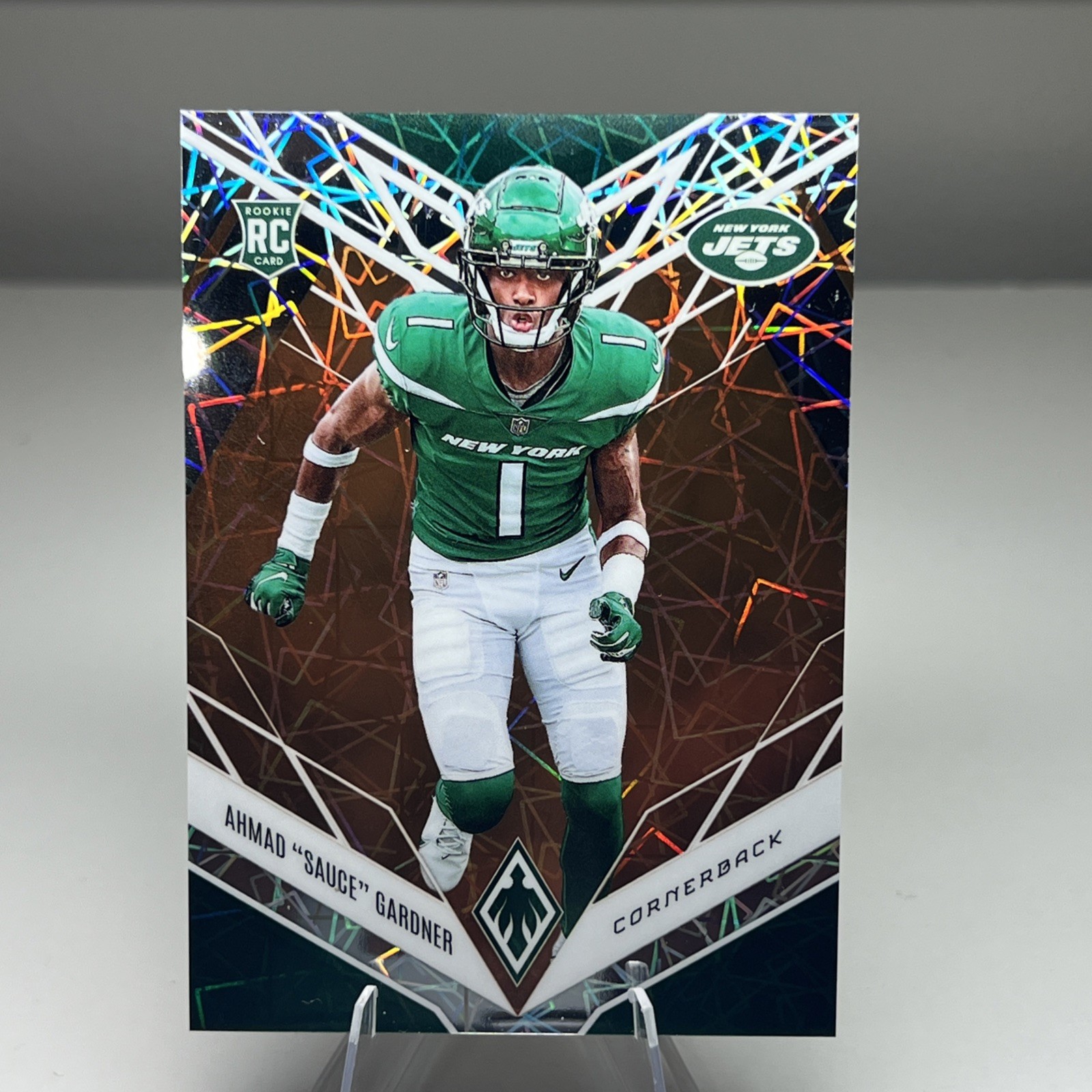 2022 Panini Phoenix - Rookies Ahmad Gardner #128 Orange Lazer /75 (RC)