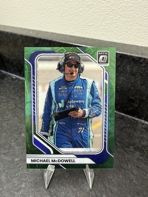 2025 Panini Donruss Optic NASCAR Michael McDowell #59 Green Velocity Prizm #/99