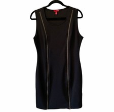 Y2K SEXY Bongo Black 2 Zipper Front Tank Top Scoop Neck - Little Black Dress XL