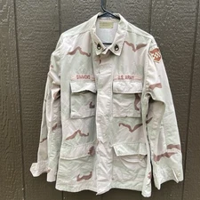 US Army Issue Desert Camouflage Combat Jacket Coat Sz Medium Long