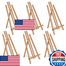 U.S. Art Supply 18" Large Beechwood Tabletop Artist A-Frame Display Easel
