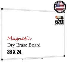 36 X 24 inches Magnetic Dry Erase Board with Aluminum Frame, Whiteboard