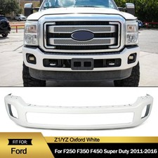 Oxford White Front Bumper Face Bar For 2011-2016 Ford F250 F350 F450 Super Duty