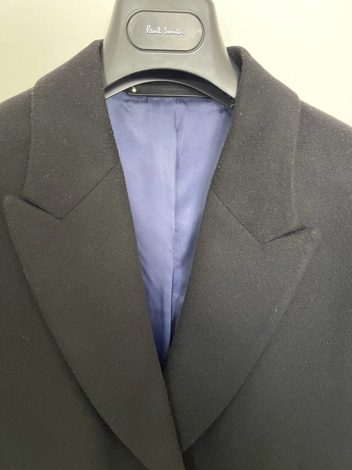 Abrigo PAUL SMITH Negro Slim Fit Mezcla Lana y Cachemira Talla: 42 Foto 3 de 4