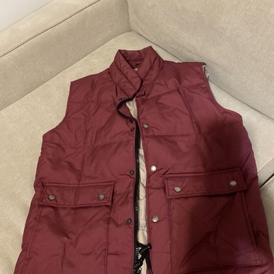 NWT MEN'S ST JOHN'S BAY PUFFER VEST BRICK RED MENS SIZE MED WARM RETAIL