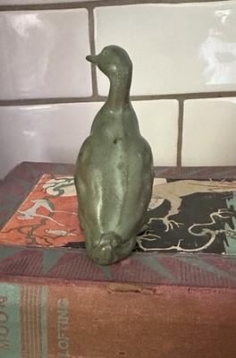 VINTAGE SRG Sell Right Gifts Figurine Bronzed Metal Duck Bird Miniature