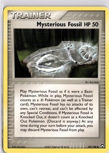 Mysterious Fossil Common Power Keepers 85/108 Pokémon Card TCG