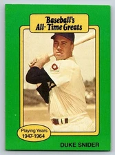 1987 Hygrade All-Time Greats #NNO Duke Snider Swinging bat, hat logo not visible