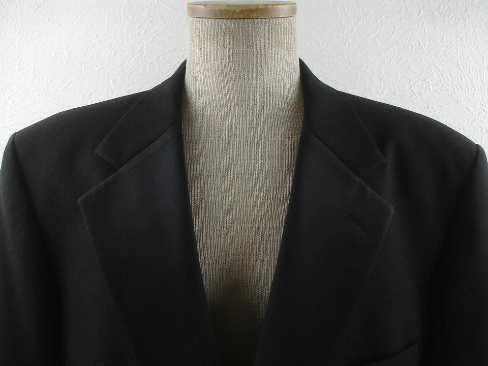 Men's 43R Bill Blass Eveningwear 2-Pc Formal Tuxedo Suit Black Pants 34 X 29 USA - Image 3 of 4