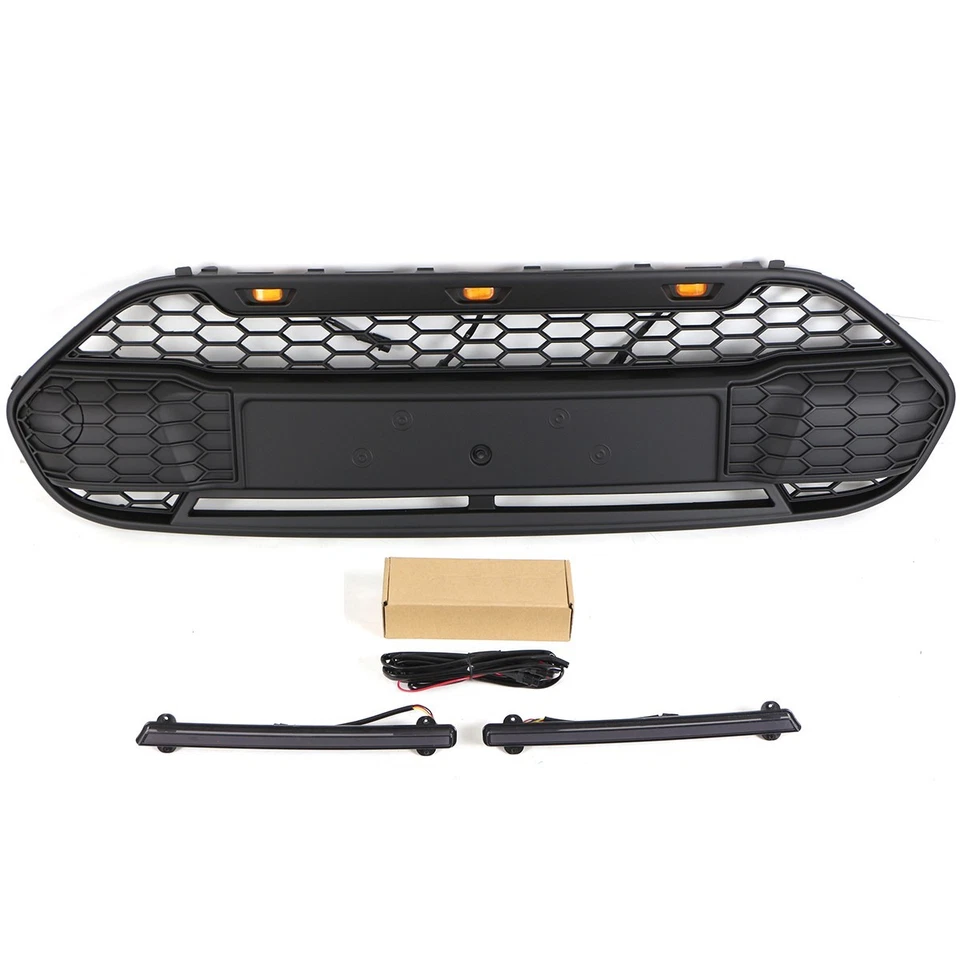 Parrilla delantera ABS con barra LED para Ford Transit Connect 2014-2018 (EE. UU.) Foto 3 de 4