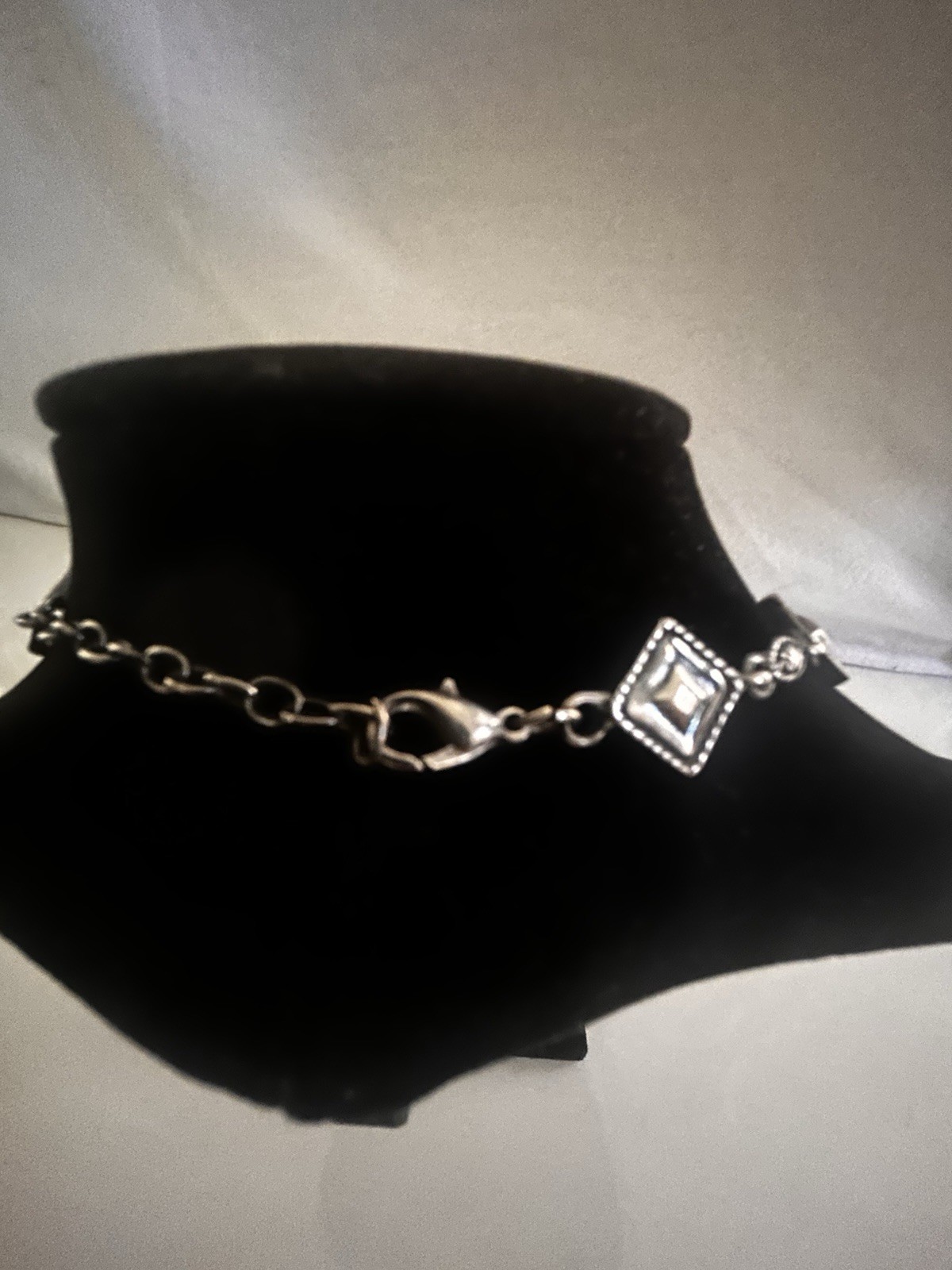 Silver Tone Gothic Multicolor Gemstone  Square & … - image 3