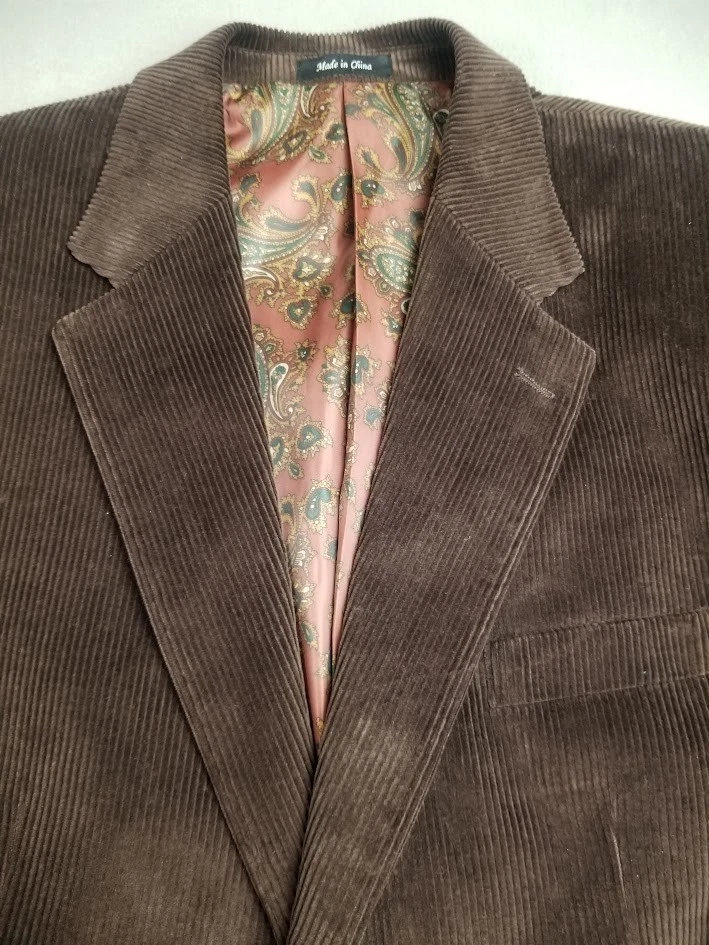 Lauren Ralph Lauren Mens Corduroy Blazer Sport Coat Casual Jacket 44L Brown - Image 2 of 4