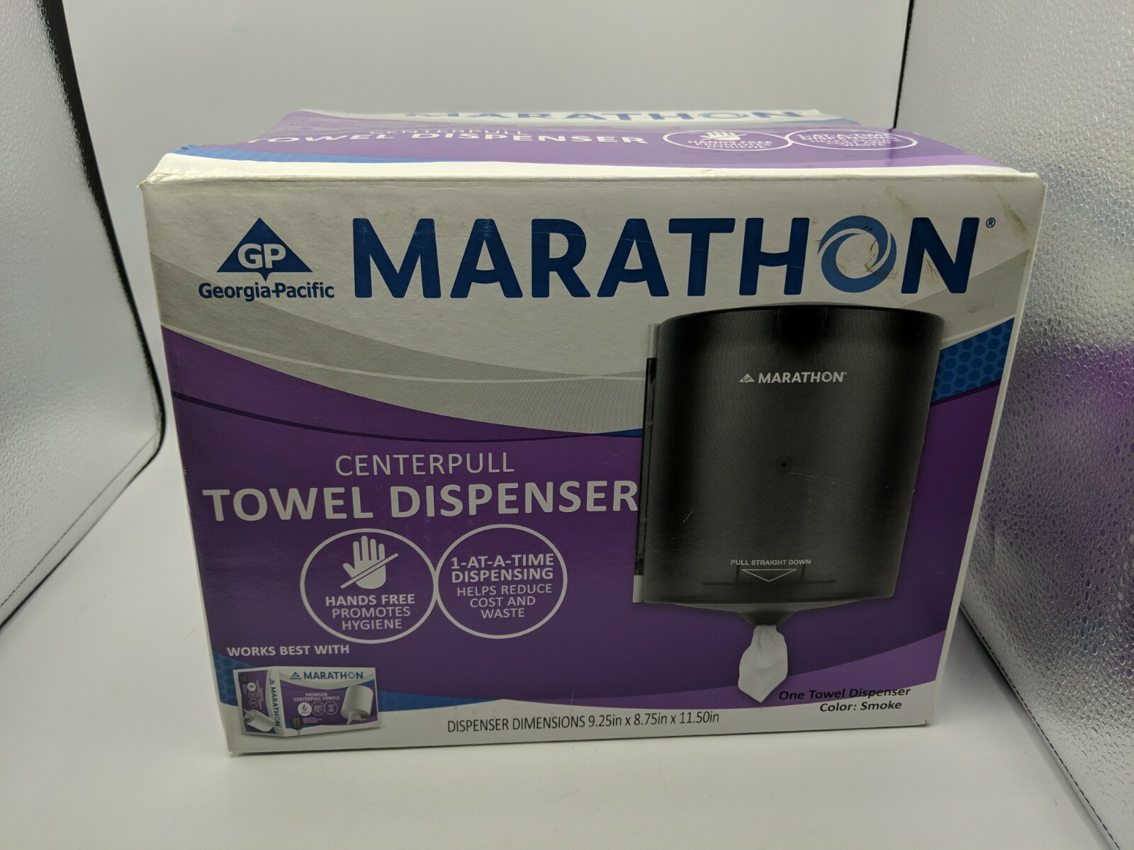 Marathon 6403014 Centerpull Paper Towel Dispenser Color Smoke NEW eBay