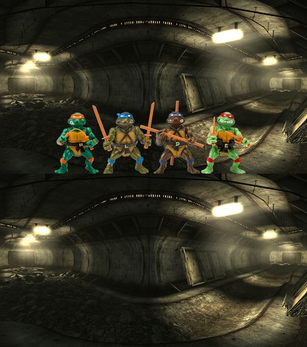 5" Teenage Mutant Ninja Turtles Retro Movie Playmates Figure Diorama Backdrop #4 - Picture 11 of 14