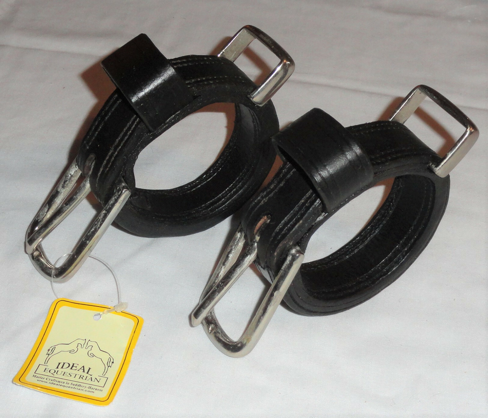 Pair NOS Ideal Equestrian Leather Carriage Driving Pony Size Harness