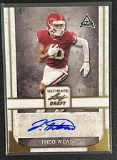 2022 Leaf Ultimate Draft Ultimate Weapon Auto Gold /99 Theo Wease #UW-TW1 Auto