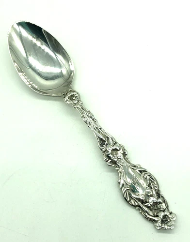 Gorham Whiting Lily Pattern Sterling Silver Teaspoon 5 7/8" Mono R or B Vintage