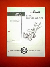 ARIENS 2.7HP COMPACT SNO THRO SNOWTHROWER / SNOWBLOWER PARTS MANUAL