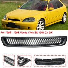 For 96-98 Honda Civic Ejek Jdm Type R Carbon Fiber Mesh Abs Front Hood Grille