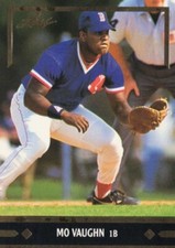 Mo Vaughn RC rookie card, 1991 Leaf Gold Rookies #BC7, Boston Red Sox
