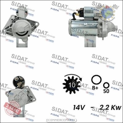 STARTER ANLASSER Sidat für NISSAN PRIMASTAR X-TRAIL QASHQAI RENAULT LATITUDE evv