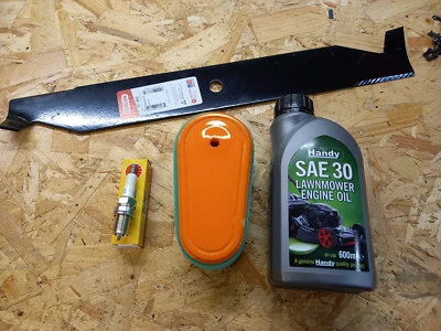 Hayter Harrier 48 Service Kit Air Filter Spark Plug & Oil .6l & Blade Pro engine