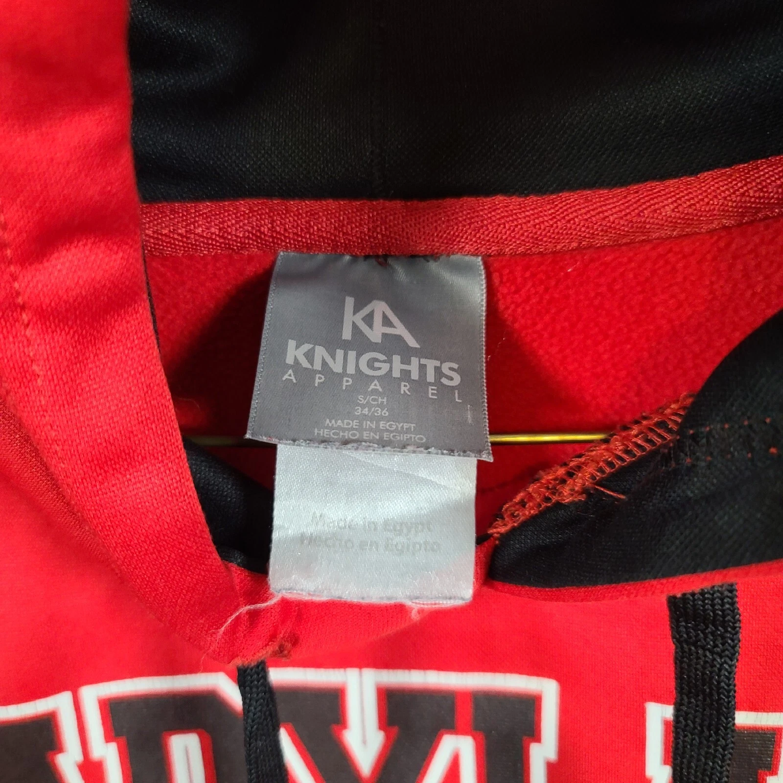 VETEMENTS Felpa con cappuccio Maryland Terrapins pullover Rosso Knights Abbigliamento Uomo Small