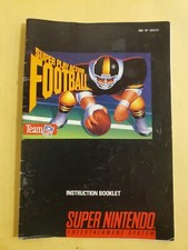 Super Nintendo Super Play Action Football instruction booklet, 1992