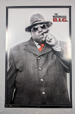 RARE VINTAGE Notorious BIG Trends Poster 8774 Smoking Cigar 90s