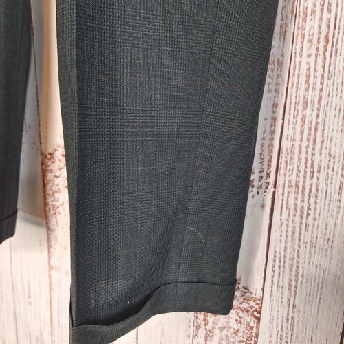 Cellini Uomo 2 Piece Suit Mens 40L 30X32 Gray Plaid Double Breasted - Picture 15 of 18