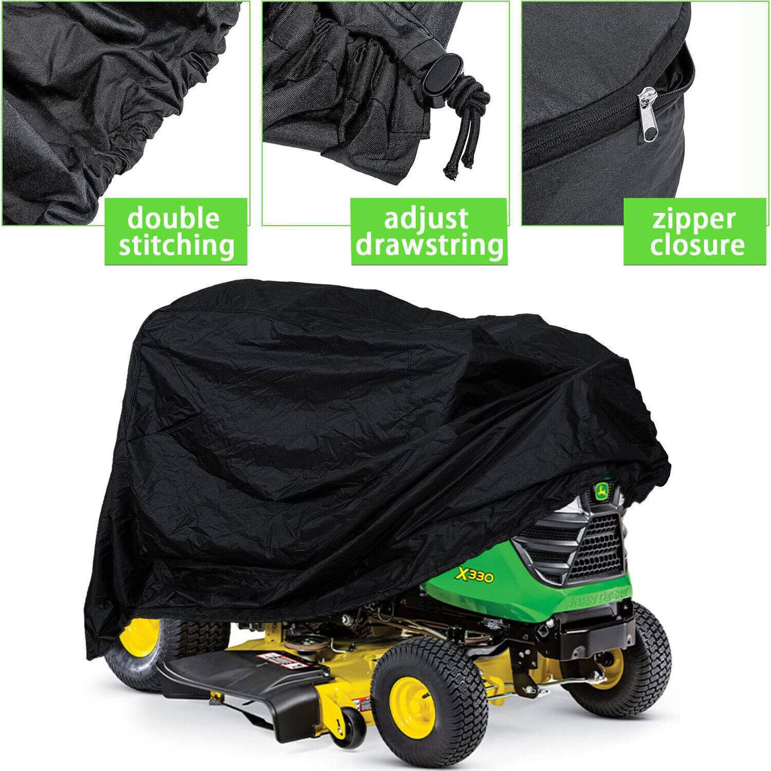 For John Deere Deluxe Riding Lawn Mower Cover Large Waterproof Outdoor