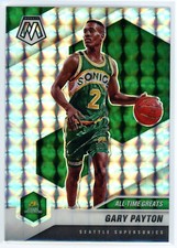 Gary Payton 2020-21 Panini Mosaic All Time Greats Silver Mosaic Prizm SP #291
