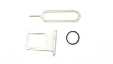 "SILVER"  Sim Card Tray Holder + Pin + Ring Replacement for iPhone 7+ PLUS 5.5" 