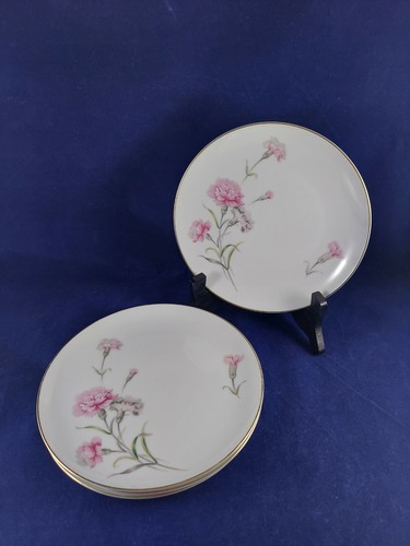 ROYAL COURT CARNATION FINE CHINA JAPAN 4 SALAD PLATES 7 1/2" DIAMETER. BEAUTIFUL - Picture 5 of 8
