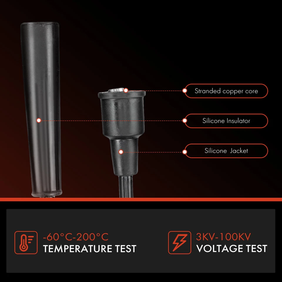 Juego de 5 cables de bujía para Jeep CJ3 1959-1960 CJ5 CJ6 59-60 68-71 Willys 54-58 Foto 4 de 4