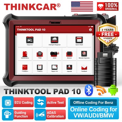 ThinkTool Pad10 Car Diagnostic Bidirectional OBD2 Scanner Programming ECU Coding