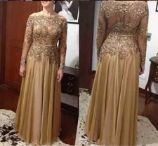 Modest Mother of the Bride Dresses Sequined Wedding Guest Dress Evening Gowns