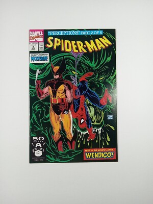 Marvel SPIDER-MAN #9 (1990) ''Perceptions'' McFarlane Wolverine Near Mint NM Comic