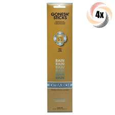4x Packs Gonesh Extra Rich Incense Sticks Rain Scent | 20 Sticks Each