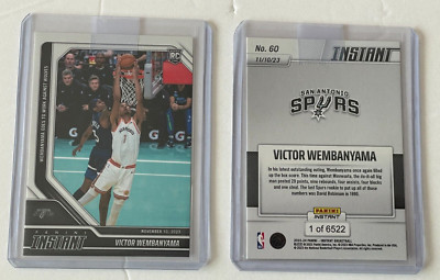 2023  Panini Instant #60 VICTOR WEMBANYAMA Spurs RC Slam Dunk 11/10 Rookie Card