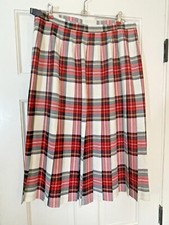 ARCHIE BROWN SON -BERMUDA - WOMENS PLAID WOOL SKIRT - SIZE 14