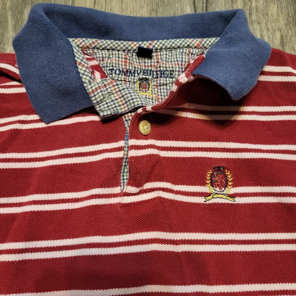 Vintage 90s Tommy Hilfiger Polo Shirt Striped Long Sleeve Vintage 90s Tommy Hilfiger Polo Shirt Striped Long Sleeve
