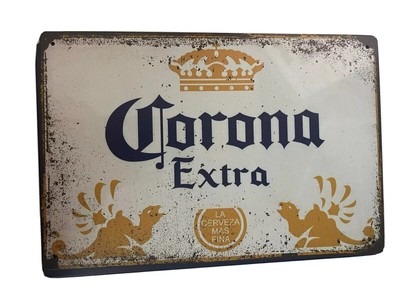 Bar Man Cave Club Kneipe Restaurant Garage Schild Corona Extra Blech Metall 30 x 20 cm