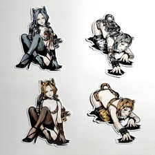 B-Side Label Sticker original "animal girl" series 4 Types japan NEW UVcut