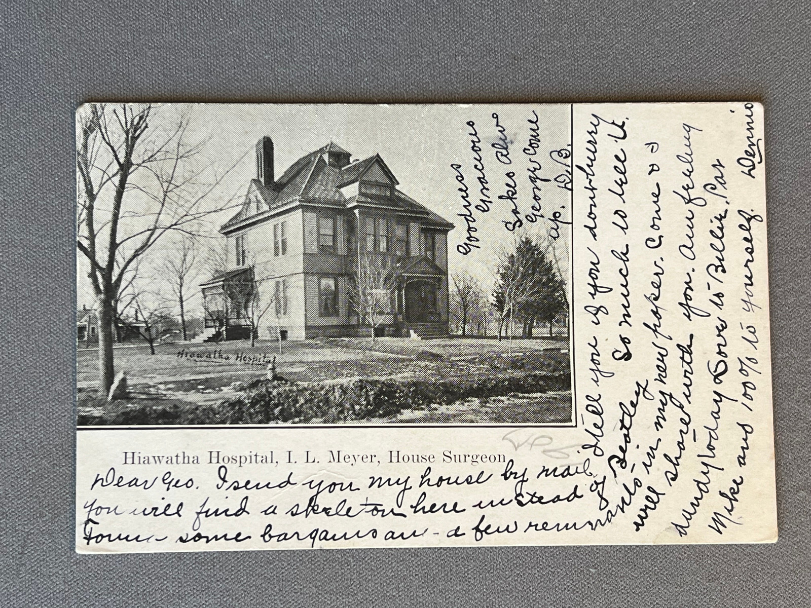 Kansas, KS, Hiawatha Hospital, I. L. Meyer Surgeon, PM 1907 eBay