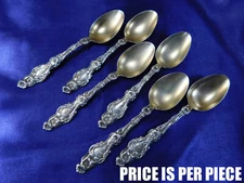 WHITING LILY STERLING SILVER DEMITASSE SPOON - EXCELLENT CONDITION MGW