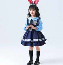 Anime Zootropolis Judith Laverne Hopps Cosplay Full Suit Uniform Children Outfit